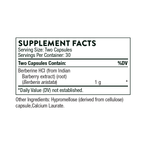 Thorne Berberine (formerly Berberine-500) Supplement Facts