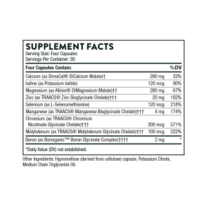 Thorne BioMins II Supplement Facts