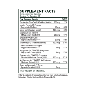 Thorne BioMins Supplement Facts