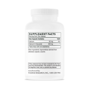 Thorne Calcium D-Glucarate Supplement Facts
