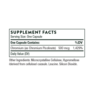 Thorne Chromium Picolinate Supplement Facts