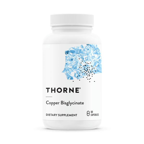Thorne Copper Bisglycinate | Heart & Vessels, Skin, Hair & Nails | M228 | 60 Capsules