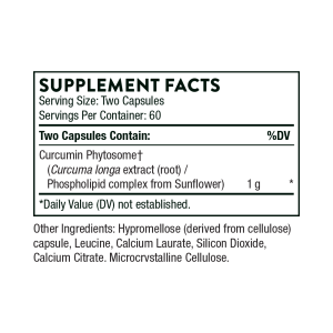 Thorne Curcumin Phytosome (formerly Meriva) Supplement Facts