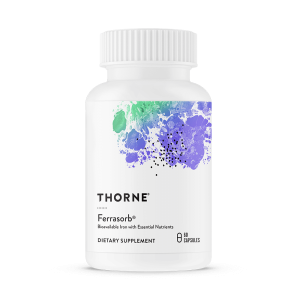 Thorne Ferrasorb _ Energy, Women's Health _ SF750 _ 60 Capsules