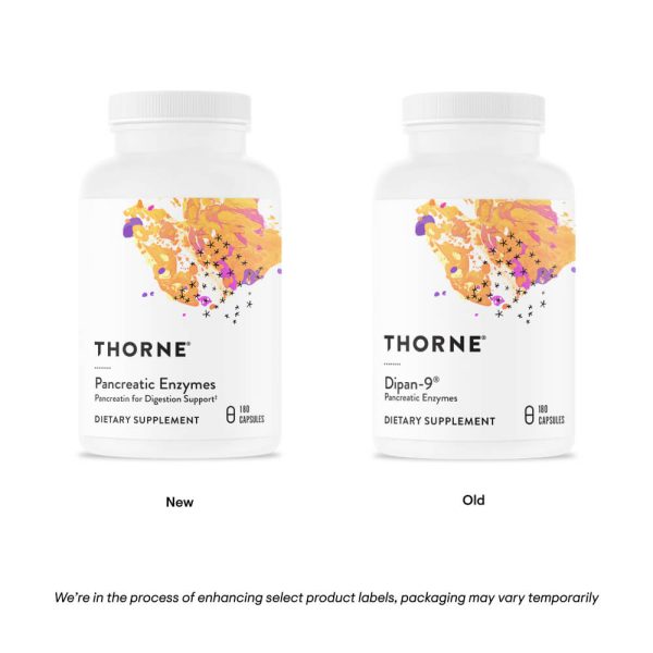 Thorne Pancreatic enzymes (formerly Dipan-9) | Gut Health | SD401 | 180 Capsules