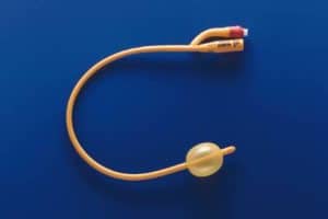 RUS 180730140 | Gold Silicone Coated 2-Way Foley Catheter | 14 Fr | 30cc | 1 Item