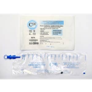 Cure Catheter Closed System CB10 | 10Fr | Straight Tip | 1 Item