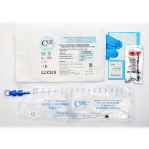 Cure Catheter Closed System Kit CS10 | Straight tip | 10Fr | 1 Item