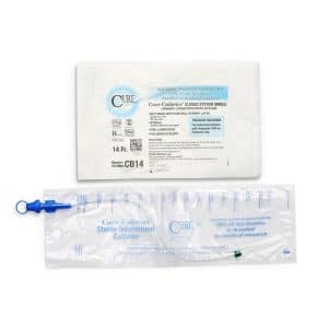 Cure Catheter Closed System CB14 | 14Fr | Straight Tip | 1 Item