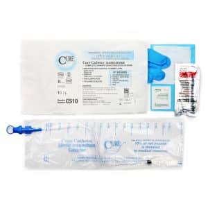 Cure Catheter Closed System Kit CS10 | Straight tip | 10Fr | 1 Item