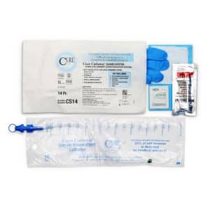 Cure Catheter Closed System Kit CS14 | Straight tip | 14Fr | 1 Item