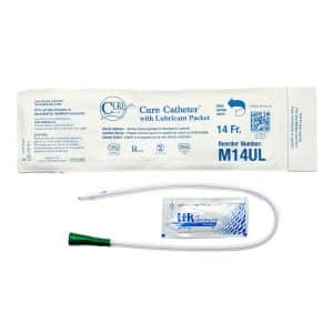 Cure Pocket Male Pocket Catheter M14UL | 14Fr | Straight Tip | 1 Item