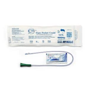 Cure Pocket Male Pocket Catheter M14ULC | 14Fr | Coudé Tip | 1 Item