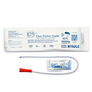 Cure Pocket Male Pocket Catheter M16ULC | 16Fr | Coudé Tip | 1 Item