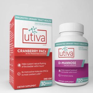 Utiva Cranberry 36PACs & D-Mannose Bundle | UTI Support | 30 Days