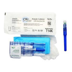 Cure Twist Catheter T14K | Female with Insertion Kit | Straight | 14Fr | 1 Item