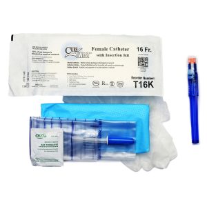 Cure Twist Catheter T16K | Female with Insertion Kit | Straight | 16Fr | 1 Item