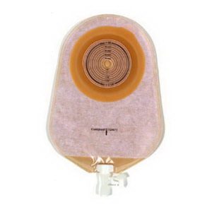 Coloplast 5575 | Assura Flat 1-Piece Urostomy Pouch | Cut-to-Fit 10mm - 55mm | Transparent | Midi | Box of 10