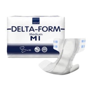 Abena 308852 | Delta-Form Adult Briefs | Medium 28" - 43" | 1 Bag of 20