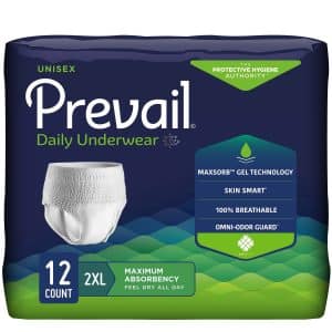 Prevail Daily Underwear | XX-Large 68" - 80" | FQ PV-517 | 1 Bag of 12