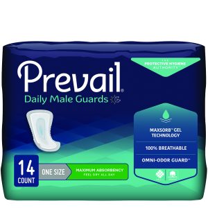 Prevail Men's Incontinence Guards | 12.4" | FQ PV-811 | 1 Bag of 14