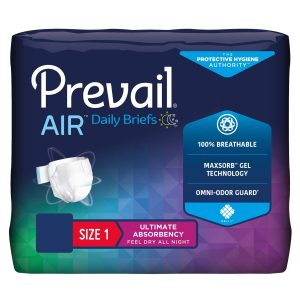 Prevail Air Stretchable Briefs | Size 1 26" - 48" | White | FQ PVBNG-012CA/1 | 1 Bag of 20