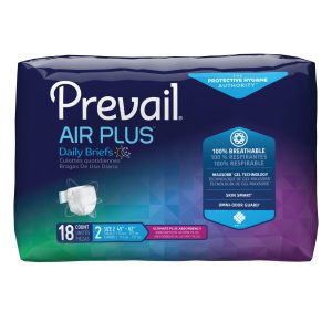 Prevail Air Stretchable Briefs | Size 2 45" - 62" | Blue | FQ PVBNG-013CA | 1 Bag of 18