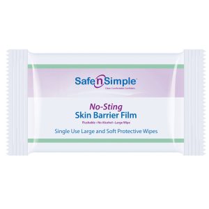 Safe-n-Simple No-Sting Skin Barrier Sachets | 2.4" x 2.4" | SNS80744 | Pack of 100