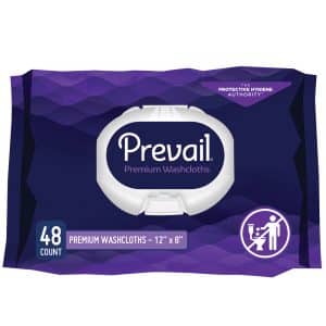 Prevail Quilted Washcloths | 12" x 8" | FQ WW-910 | 1 Pack of 48 Wipes